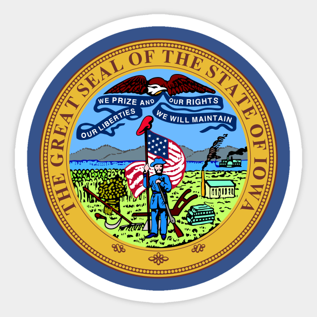 State of Iowa Sticker by Comshop